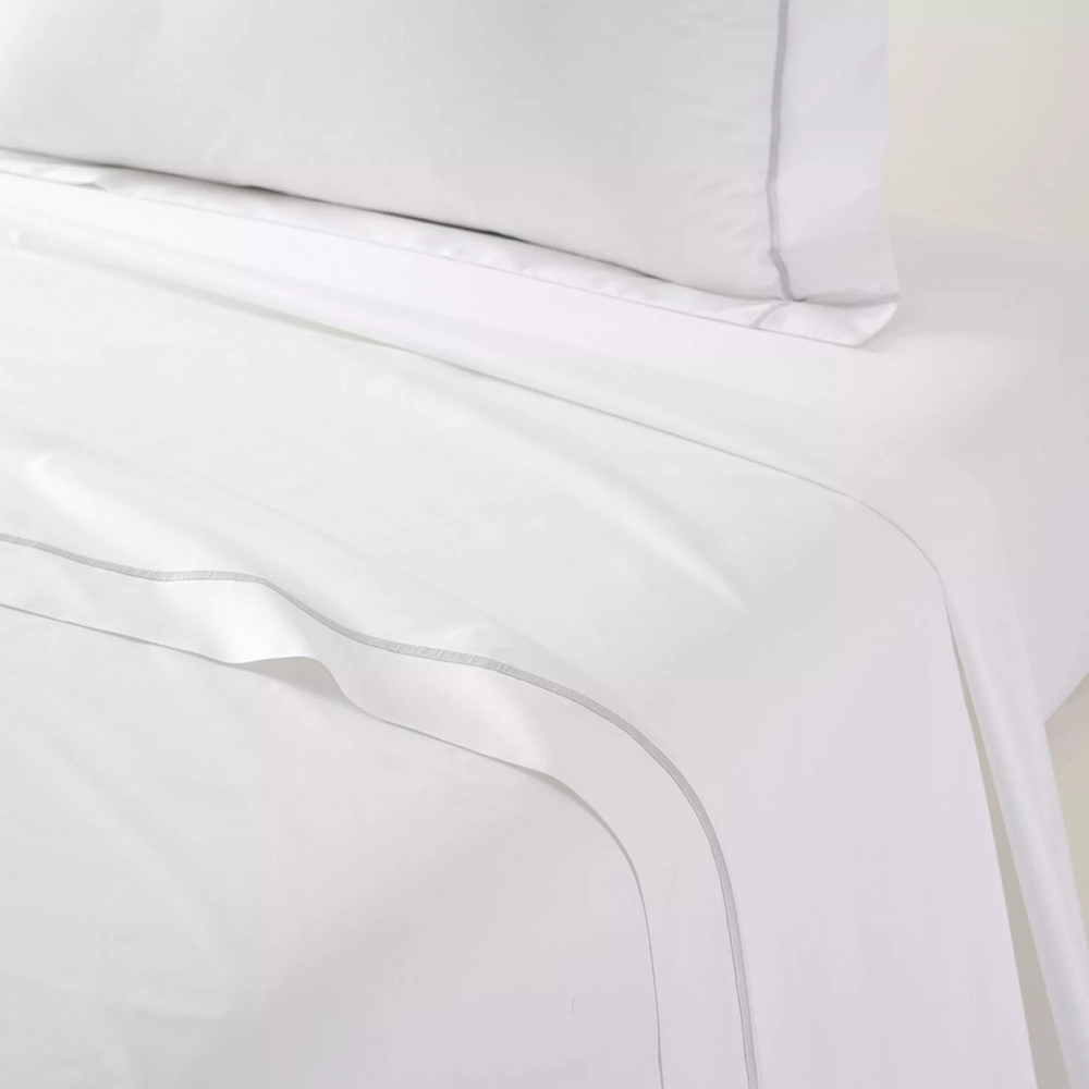 Yves Delorme Athena King Flat Sheet | Silver